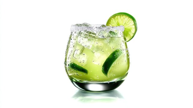 Margarita Cocktail for Bar Advertising and Promotion with Condensation on Glass
