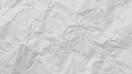 White Crumpled and Wrinkled Paper Texture. Abstract Background of Crushed and Folded Waste Paper for Web Design, Poster Mockups, or Photo Overlays.