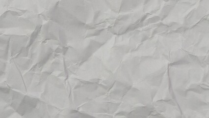 White Crumpled and Wrinkled Paper Texture. Abstract Background of Crushed and Folded Waste Paper for Web Design, Poster Mockups, or Photo Overlays.