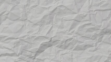 White Crumpled and Wrinkled Paper Texture. Abstract Background of Crushed and Folded Waste Paper for Web Design, Poster Mockups, or Photo Overlays.
