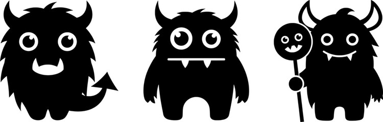 Cute Monster Character Vector Design