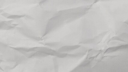 White Crumpled and Wrinkled Paper Texture. Abstract Background of Crushed and Folded Waste Paper for Web Design, Poster Mockups, or Photo Overlays.