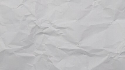 White Crumpled and Wrinkled Paper Texture. Abstract Background of Crushed and Folded Waste Paper for Web Design, Poster Mockups, or Photo Overlays.