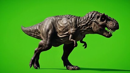 Majestic Tyrannosaurus Rex Roaring in a Prehistoric Jungle A Dynamic Animation of a Powerful Predator in Its Natural Habitat Perfect for Educational and Entertainment Projects. - Powered by Adobe