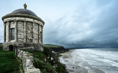 Mussenden Temple and Downhill House in Northern Ireland.