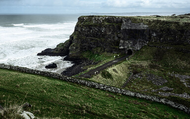 Mussenden Temple and Downhill House in Northern Ireland.