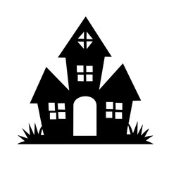 haunted house silhouette