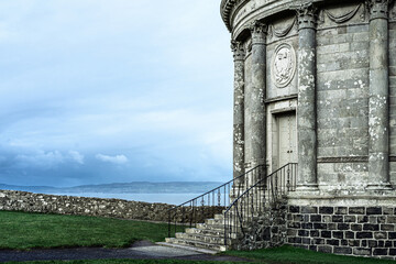 Mussenden Temple and Downhill House in Northern Ireland.