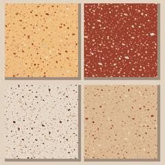 Seamless Earthy four Terrazzo Patterns