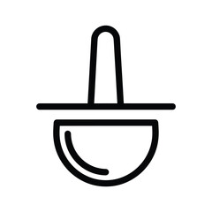 Pacifier icon, baby dummy soother nipple vector illustration, infant care symbol, simple outline
