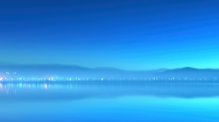 Fototapeta premium Blue Sky and Water Reflection Scene for Digital Design and Background Use