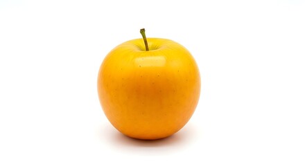 A single yellow apple isolated on white background