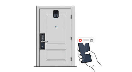 Smart Doorbell Camera with Mobile Alerts and Keyless Entry System