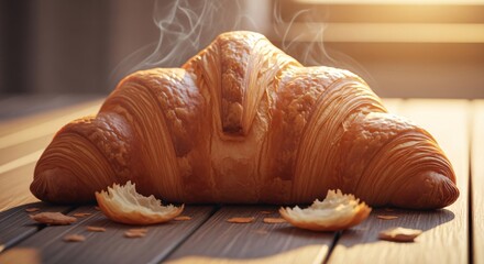 High Saturation Golden Hour Croissant