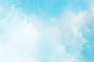 Dreamy sky with watercolor texture and sparkling stars for magical designs, perfect for backgrounds, invitations, and creative projects