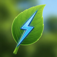 green leaf on blue background