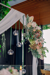 Simple indoor beautiful wedding decor, surprise romantic date indoors