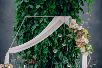 Simple indoor beautiful wedding decor, surprise romantic date indoors