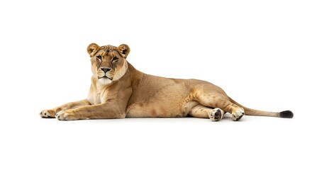 Overhead Artistic Portrait of a Lioness Displaying Power and Grace