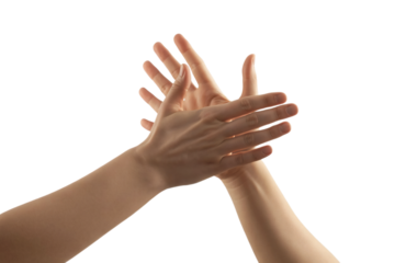 Expressive hands interlocked, showcasing unity, connection, and collaboration, perfect for illustrating teamwork, support, or intimate relationships