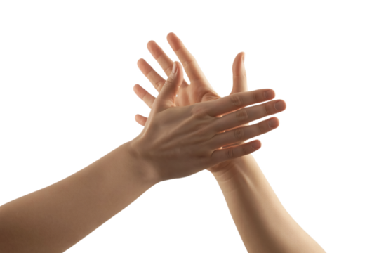 Expressive hands interlocked, showcasing unity, connection, and collaboration, perfect for illustrating teamwork, support, or intimate relationships