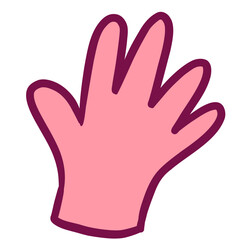 Cartoon hand sign vector drawing illustration