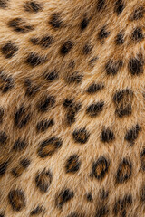Leopard fur texture with distinctive spots and color patterns  