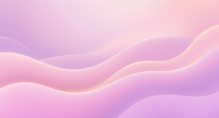Abstract soft flowing waves of pastel pink and lavender gradient background with smooth undulating curves and ethereal light effect, perfect for modern design