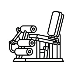 Leg Curl Extension Machine Outline Icon