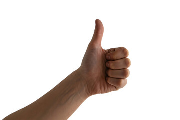 Enthusiastic thumb's up gesture for approval, success, and positive feedback, symbolizing agreement and encouragement with a powerful expression of support