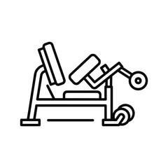 Hyperextension Bench / Roman Chair Outline Icon
