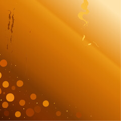 Abstract golden background with light bokeh, confetti, and gradient for luxury party invitation or festive celebration.