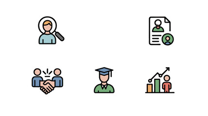 Illustration of human resources and employment concept.