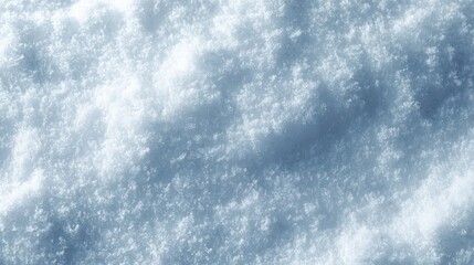 fresh snow top view, white snow texture with natural snowflakes, winter surface, high-resolution design element