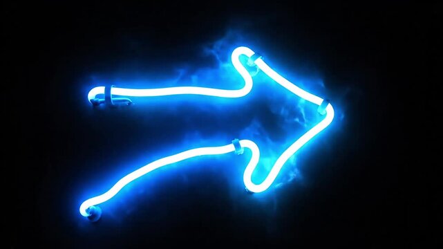 Vibrant glowing blue neon light illuminating darkness, abstract energy flowing, modern technology meets artistry for captivating visual impact