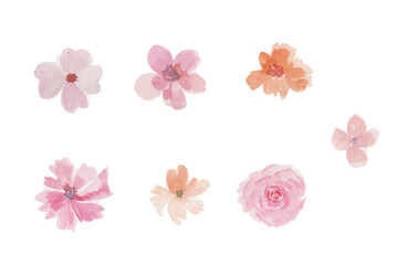 Obraz premium Assortment of watercolor flowers leaves illustration set - green leaf branches collection for wedding, greetings, stationary, wallpapers, fashion, background. olive, green leaves, Eucalyptus etc