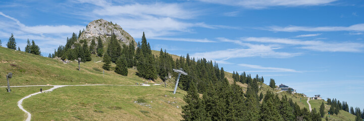 Wanderweg am Brauneck, Bayerische Voralpen, Isarwinkel, Lenggries,  Oberbayern, Bayern, Deutschland, Europa