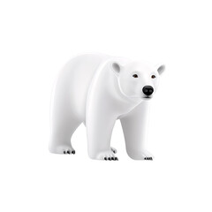 A realistic illustration of a polar bear standing on its hind legs, representing wildlife and nature conservation.