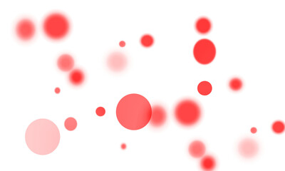 abstract red floating bubbles on transparent png