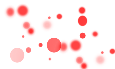 abstract red floating bubbles on transparent png