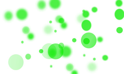 abstract green floating bubbles on transparent png