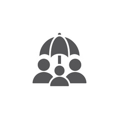 Family safe unbrella insurance icon black fill designdesign