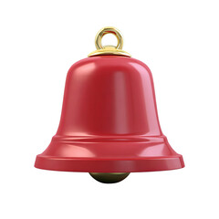 A vibrant red bell symbolizing celebration and joy, perfect for festive occasions and special events.