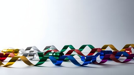 Festive curling streamers in a vibrant array of colors, adding a touch of celebration and joy to any event or occasion