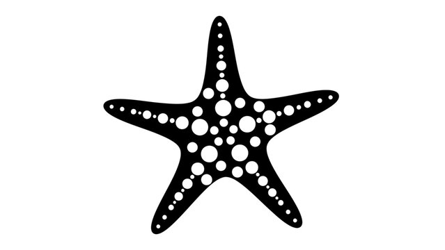 Starfish Silhouette Icon &ndash; Marine Sea Star Vector Illustration for Ocean & Beach Design