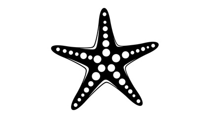 Fototapeta premium Starfish Silhouette Icon – Marine Sea Star Vector Illustration for Ocean & Beach Design