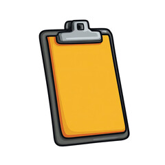 A vibrant yellow clipboard design ideal for notes, reminders, and office organization.