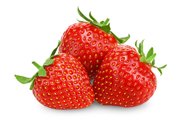 strawberry isolated on white background. macro. clipping path