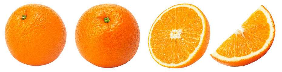 orange fruit isolated on white background. clipping path