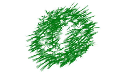 green grass isolated on white background